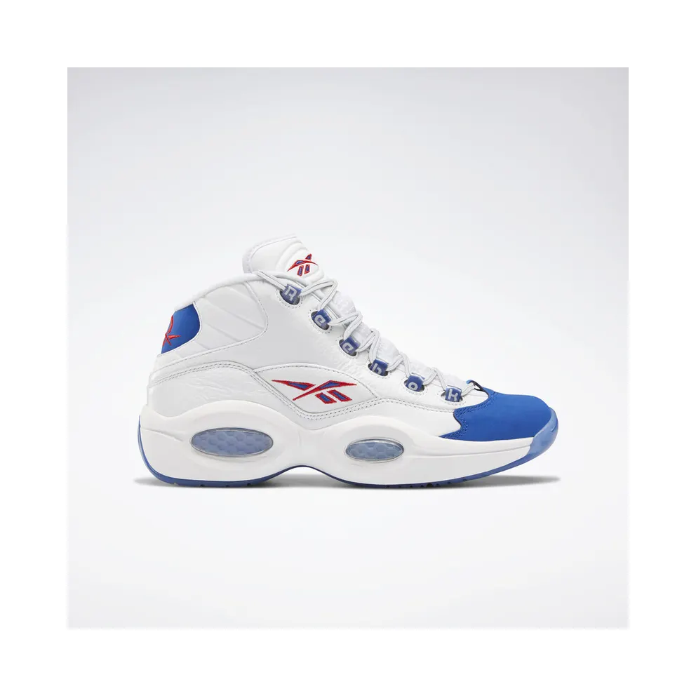 Reebok Question Mid Double Cross White/Collegiate Royal-Primal Red (Other Brands Other)