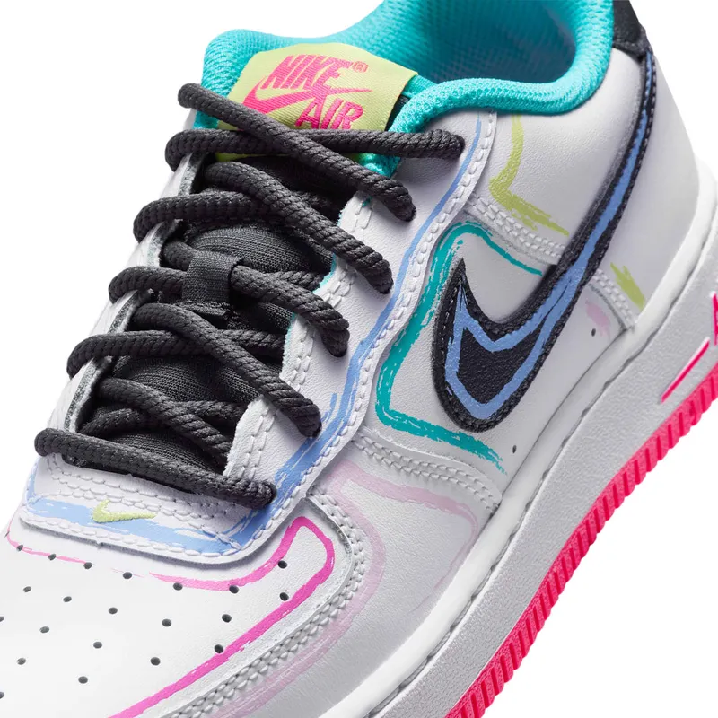 Nike Air Force 1 Low GS “White Hyper Pink Dusty Cactus” (IU3252-100)
