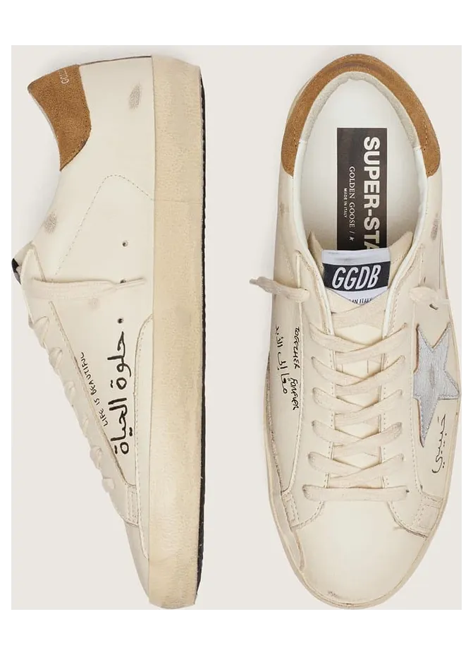 Golden Goose Men’S Super-Star Ltd In Nappa With Metallic Silver Star And All-Over Lettering (GMF00101.F007131.10224) (3)