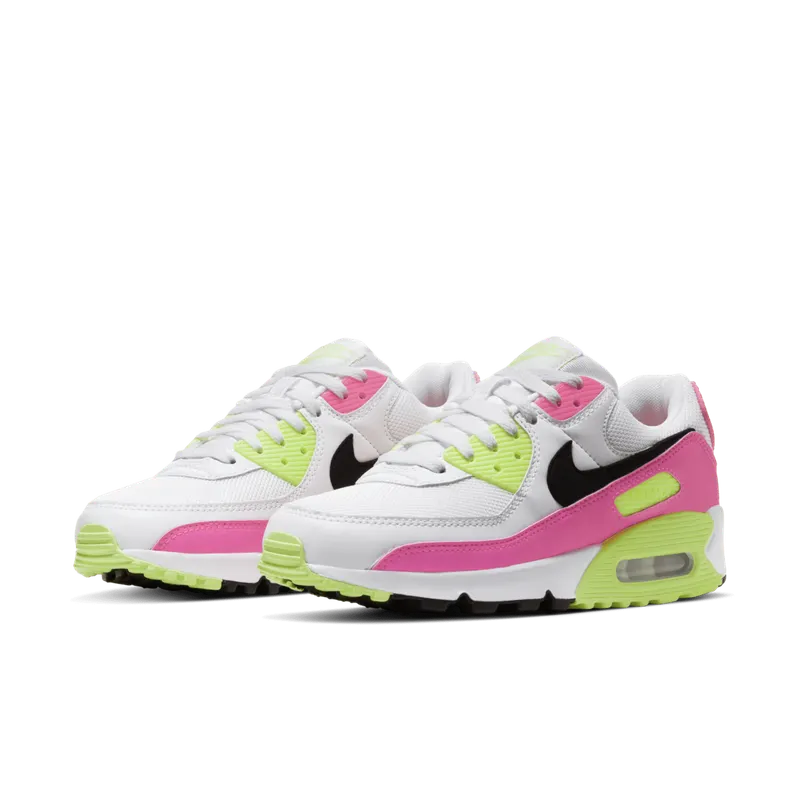Nike Air Max 90 Watermelon (W) White/Black-Pink Blast-Ghost Green (CT1030-100)