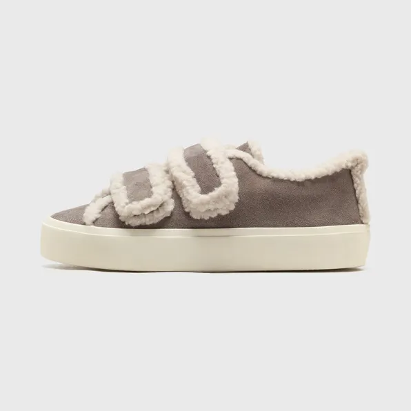 INUIKII SHEARLING LOW VELCRO Grey