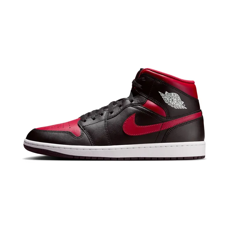Jordan 1 Mid Bred Twist “Black / Summit White / Varsity Red” (DQ8426-067)