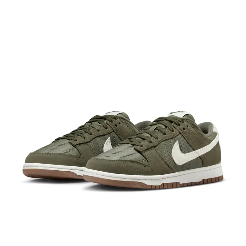 Nike Dunk Low Premium SE “Woven Medium Olive Gum” (IB6161-200)