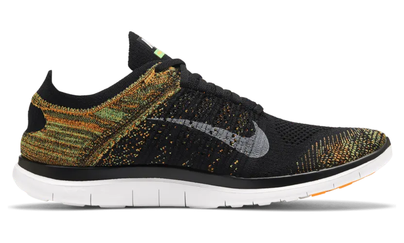 Nike Free 4.0 Flyknit ‘Black Green Orange’ Black/Poison Green/Total Orange/White (631053-006)