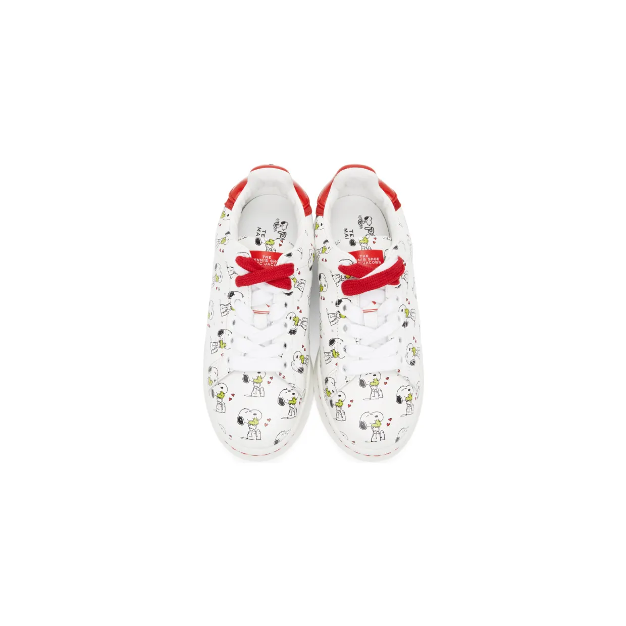 Marc Jacobs White and Red Peanuts Edition The Tennis Shoe Sneakers (M9002318) (4)