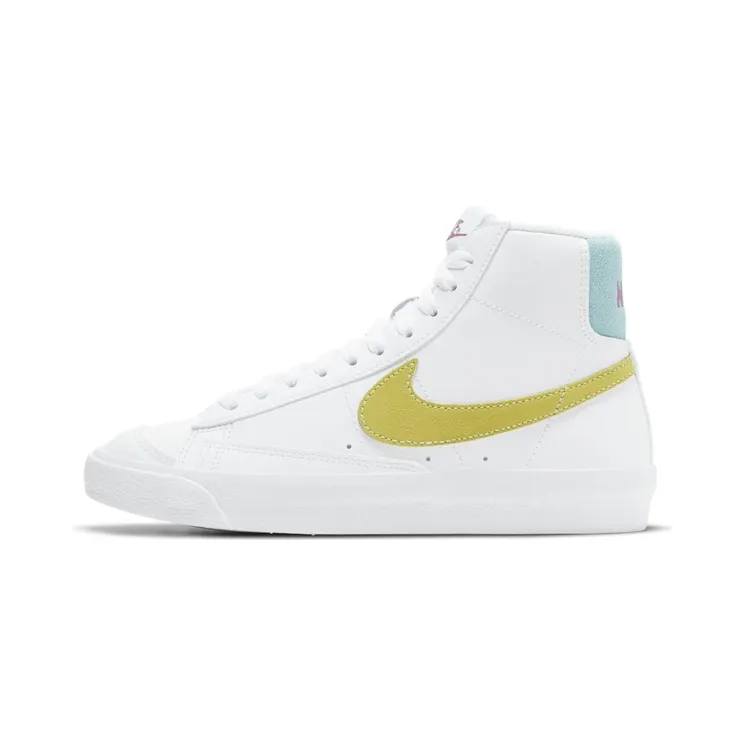 Nike Blazer Mid 77 White Light Zitron “White / Glacier Blue / Violet Shock / Light Citron” (DH4112-100)