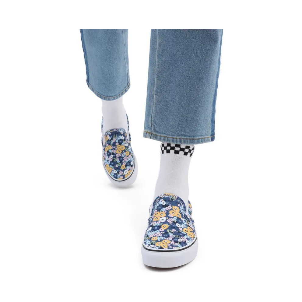 VANS Floral Classic Slip-on Shoes Blue (VN000XG8AS2)