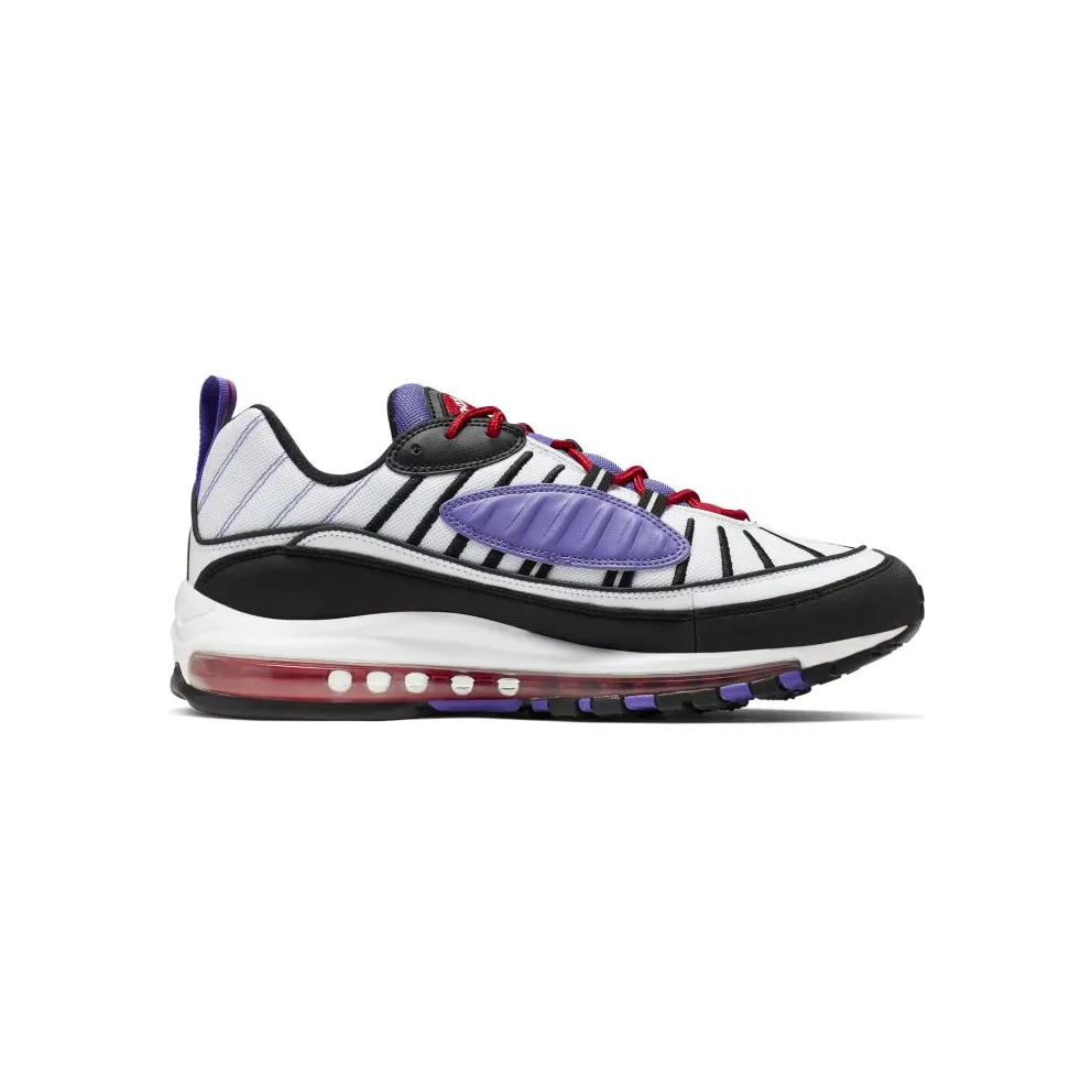 Nike Air Max 98 Raptors WHITE/BLACK-PSYCHIC PURPLE (640744-110)