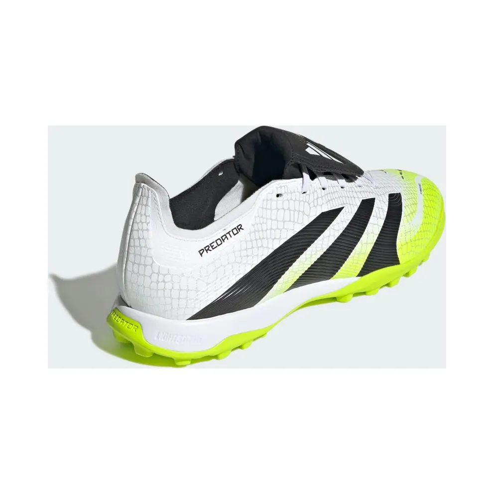 adidas Predator League Fold-Over Tongue TF Cloud White Core Black Lucid Lemon (JQ1072)