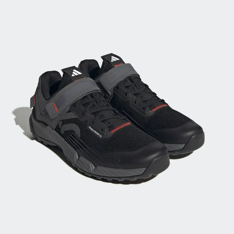 Adidas 5.10 TRAILCROSS CLIP-IN MOUNTAIN BIKING SHOES Core Black / Grey Three / Red (HP9926)