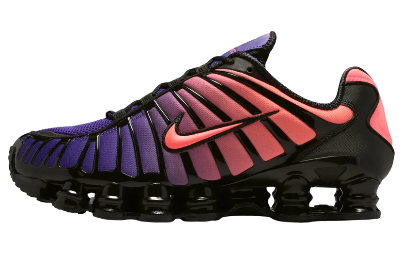 Nike Shox TL “Court Purple / Black / Metallic Silver / Hot Lava” (AV3595-501)
