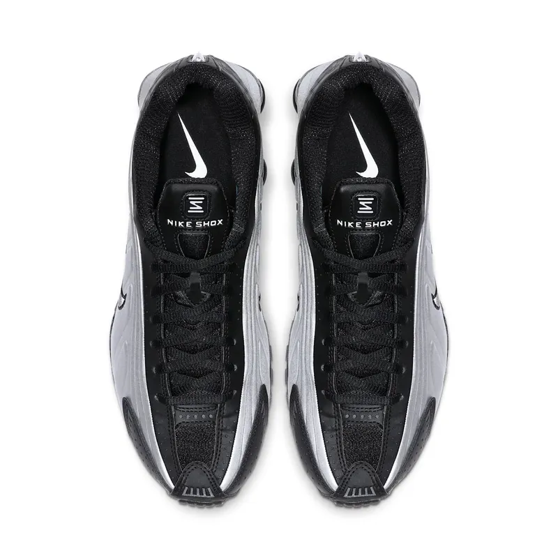 Nike Shox R4 Black Metallic Silver Black/Black-Metallic Silver-Bright Crimson (104265-045)