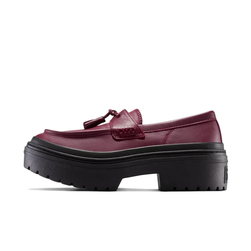 Converse Chuck Taylor All Star Lugged Heel Loafer Platform Leather Deep Bordeaux/Deep Bordeaux (A14708C)