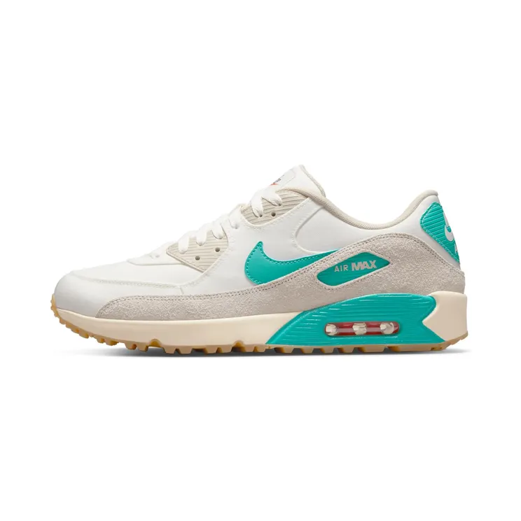 Nike Air Max 90 Golf “Sail / Pearl White / Light Orewood Brown / Washed Teal” (DO6492-141)