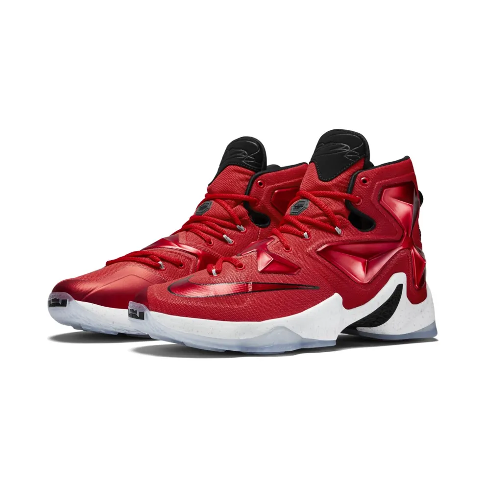 Nike LeBron 13 Away University Red/White-Black-Laser Orange (807219-610)