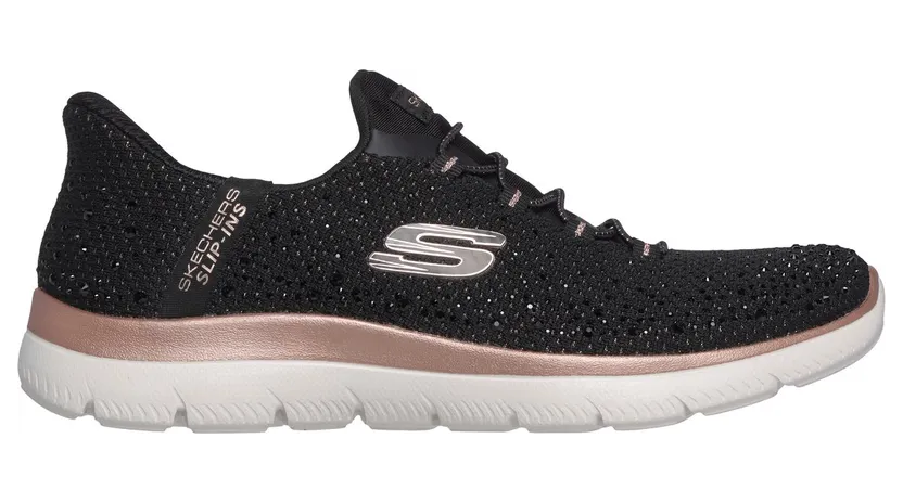 Skechers Summits Brilliant Shine “Black / Rose Gold” (150273BKRG)