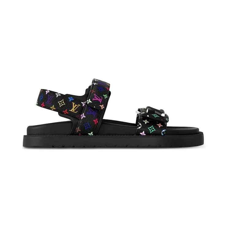 Louis Vuitton LV Sunset Flat Comfort Sandal Takashi Murakami Black (1AGXF6)