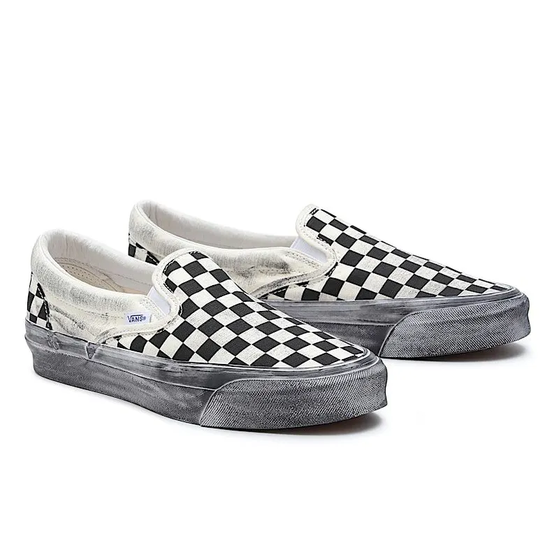 Vans Vault UA OG Classic Slip-On LX Stressed Black Checkerboard (VN0A32QNBKC)