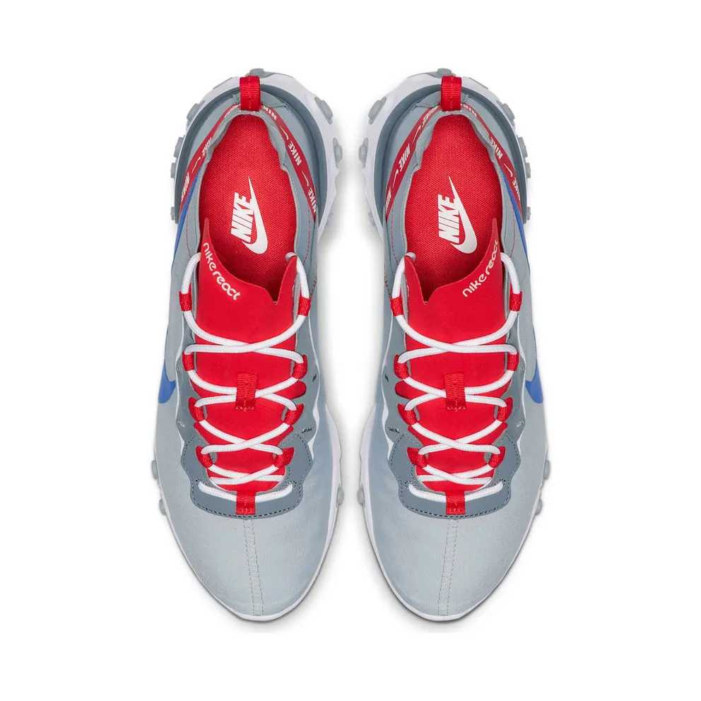 Nike React Element 55 Wolf Grey Game Royal Habanero Red Wolf Grey/Game Royal-Habanero Red (CD7340-001)