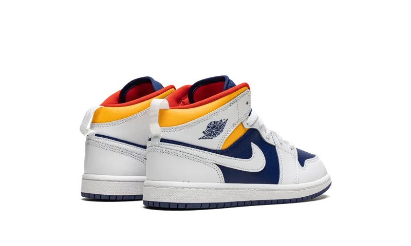Jordan 1 Mid PS “hite Deep Royal Blue” (640734-131)