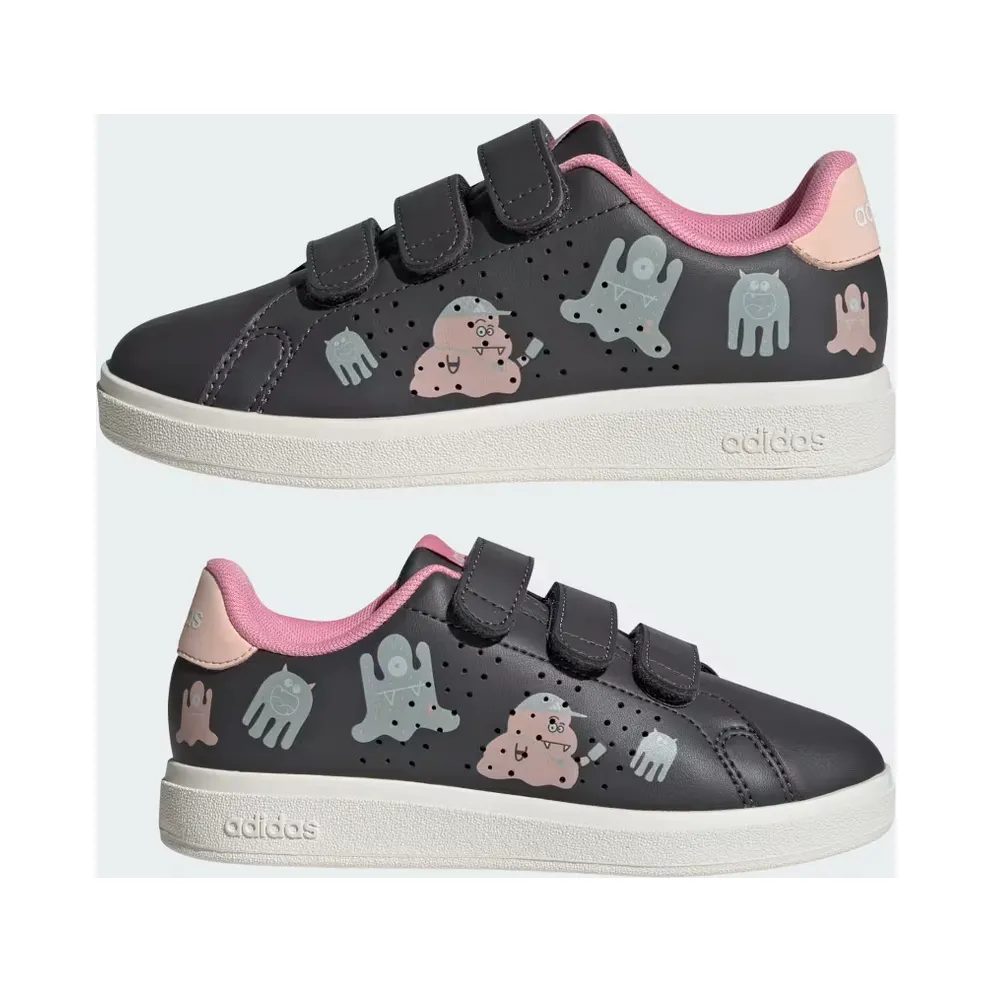 adidas Advantage Base 2.0 Shoes Children “Grey Six / Off White / Bliss Pink” (IH9696)