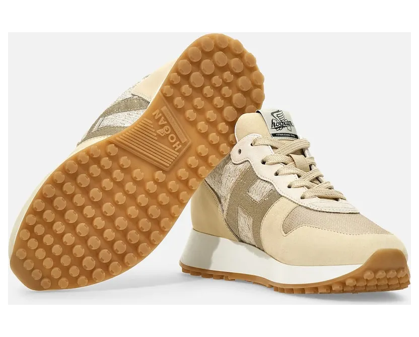 Sneakers Hogan H383 Ivory Gold (HXW4290CR00R4S0UAO) (4)