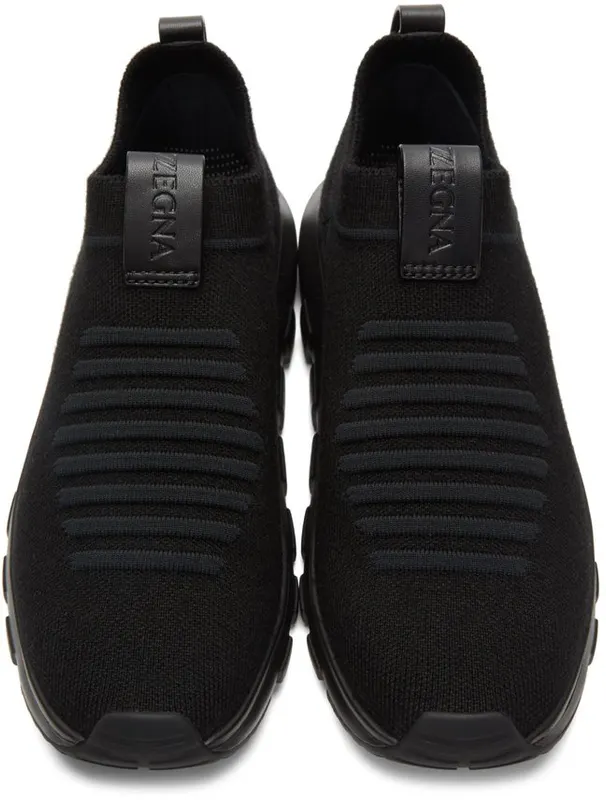 Z Zegna Black Sock 2.0 Slip-On NER BLACK (LHSTE-A4416X)