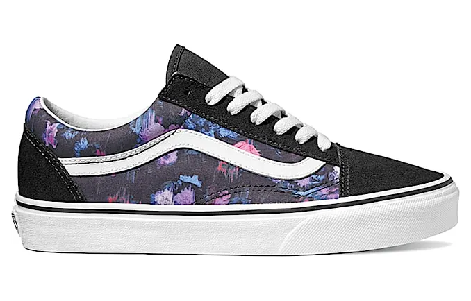 Vans Old Skool ‘Warped Floral’ Black/True White (VN0A4BV5T7R)