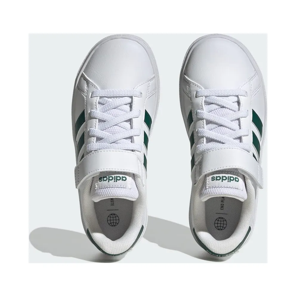 adidas Grand Court Court with Elastische Veters and Velcro Cloud White / Collegiate Green / Cloud White (IG4842)