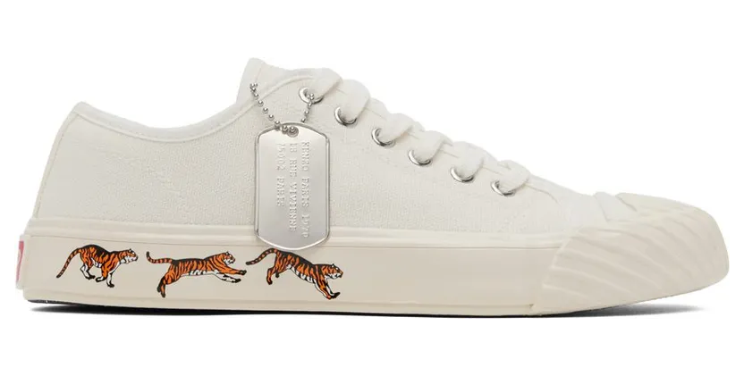 Kenzo Off-White Kenzo Paris School Trainers 02 – OFF WHITE (FC65SN010F50)