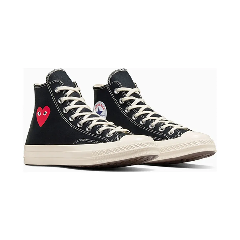 Converse PLAY Comme des Garçons Single Heart Chuck 70 Black/Red/Egret (A08801C)