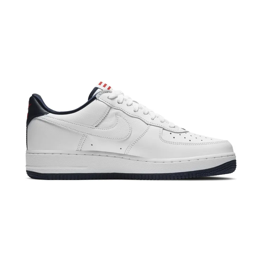 Nike Air Force 1 Low Retro Puerto Rico (2020) True White/True White-Obsidian-Comet Red (CJ1386-100)