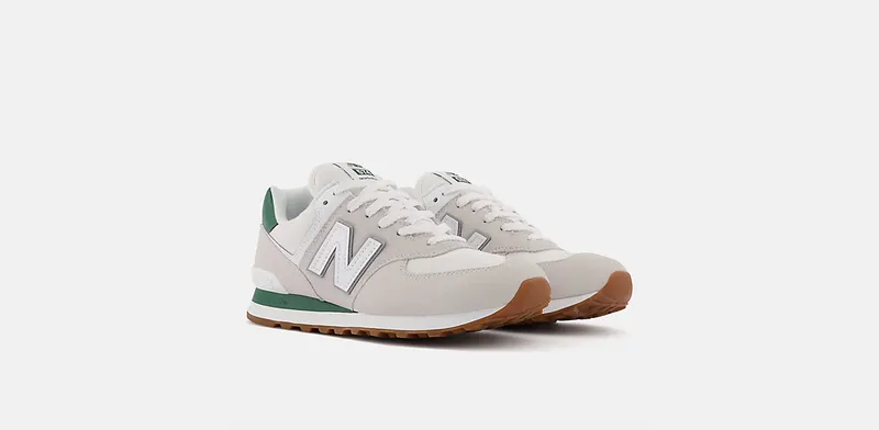 New Balance Gray & White 574 (ML574TD2)