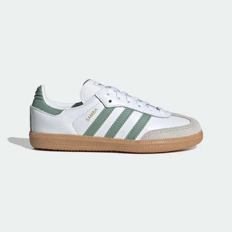 Adidas Samba OG Kids Cloud White / Silver Green / Gum (JP5483)