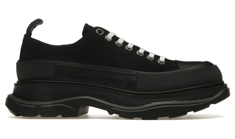 Alexander McQueen Tread Slick Low Lace Up Triple Black (604257 W4L32 1000)