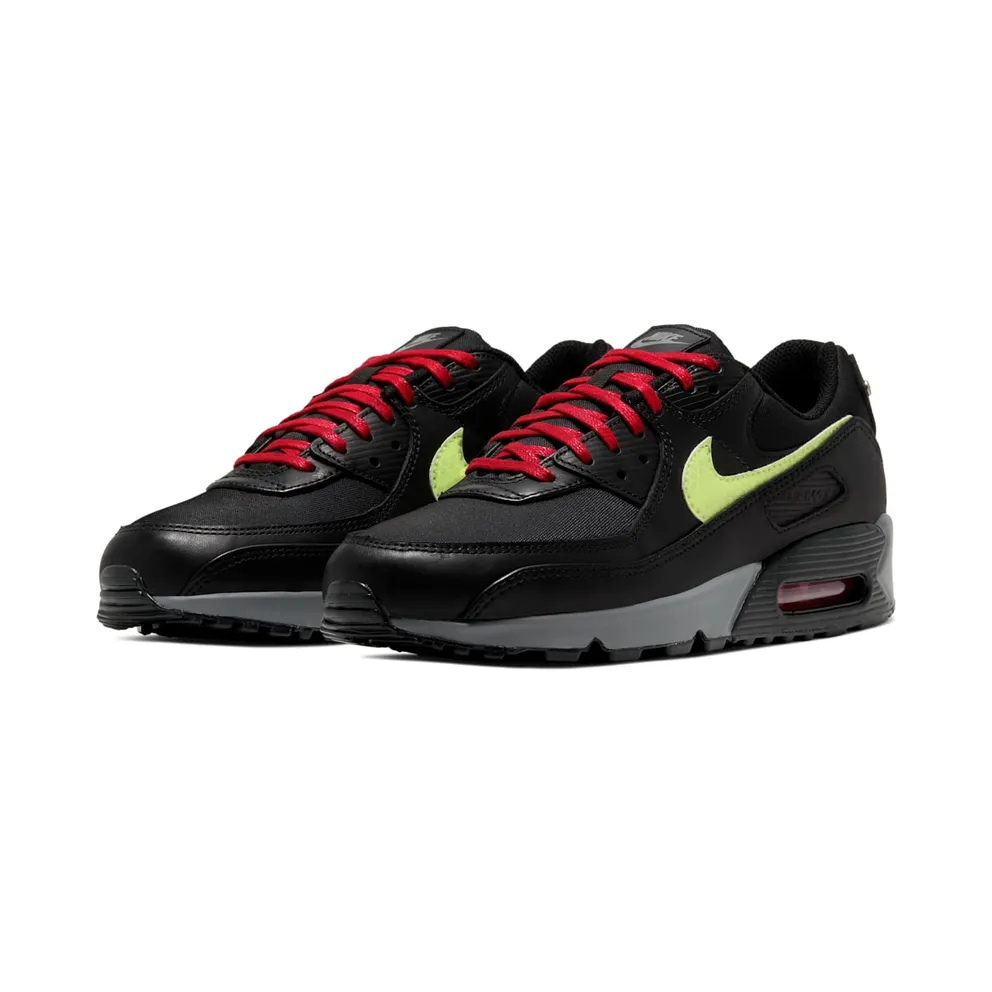 Nike Air Max 90 City Pack NYC (2020) Black/Smoke Grey-University Red-Speed Yellow (CW1408-001)