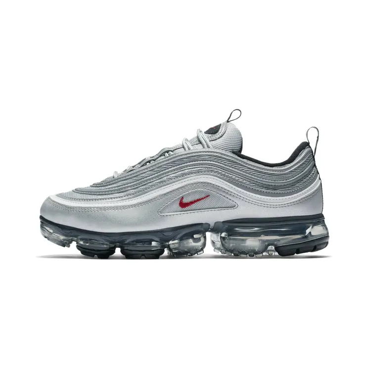 Nike Air VaporMax 97 Silver Bullet “Metallic Silver / White / Black / Varsity Red” (AJ7291-002)