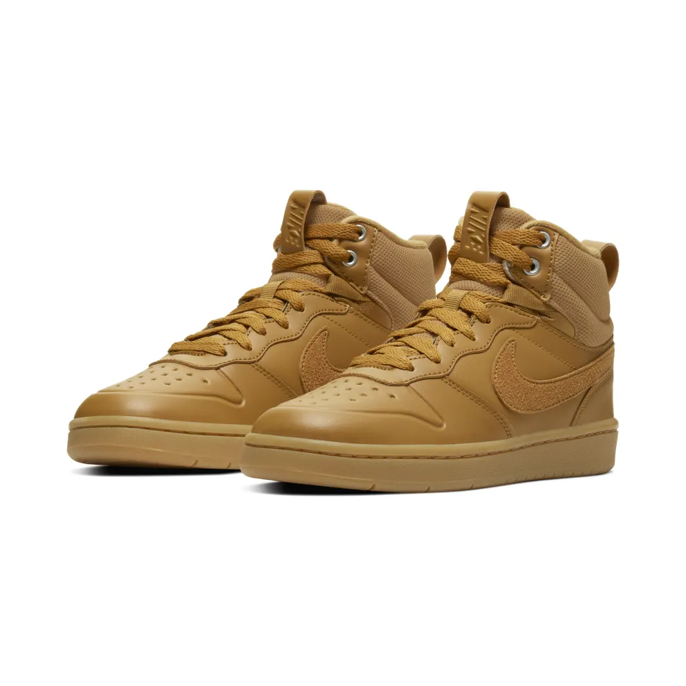 Nike Court Borough Mid 2 Boot GS ‘Wheat’ Wheat/Wheat/Gum Medium Brown (BQ5440-700)
