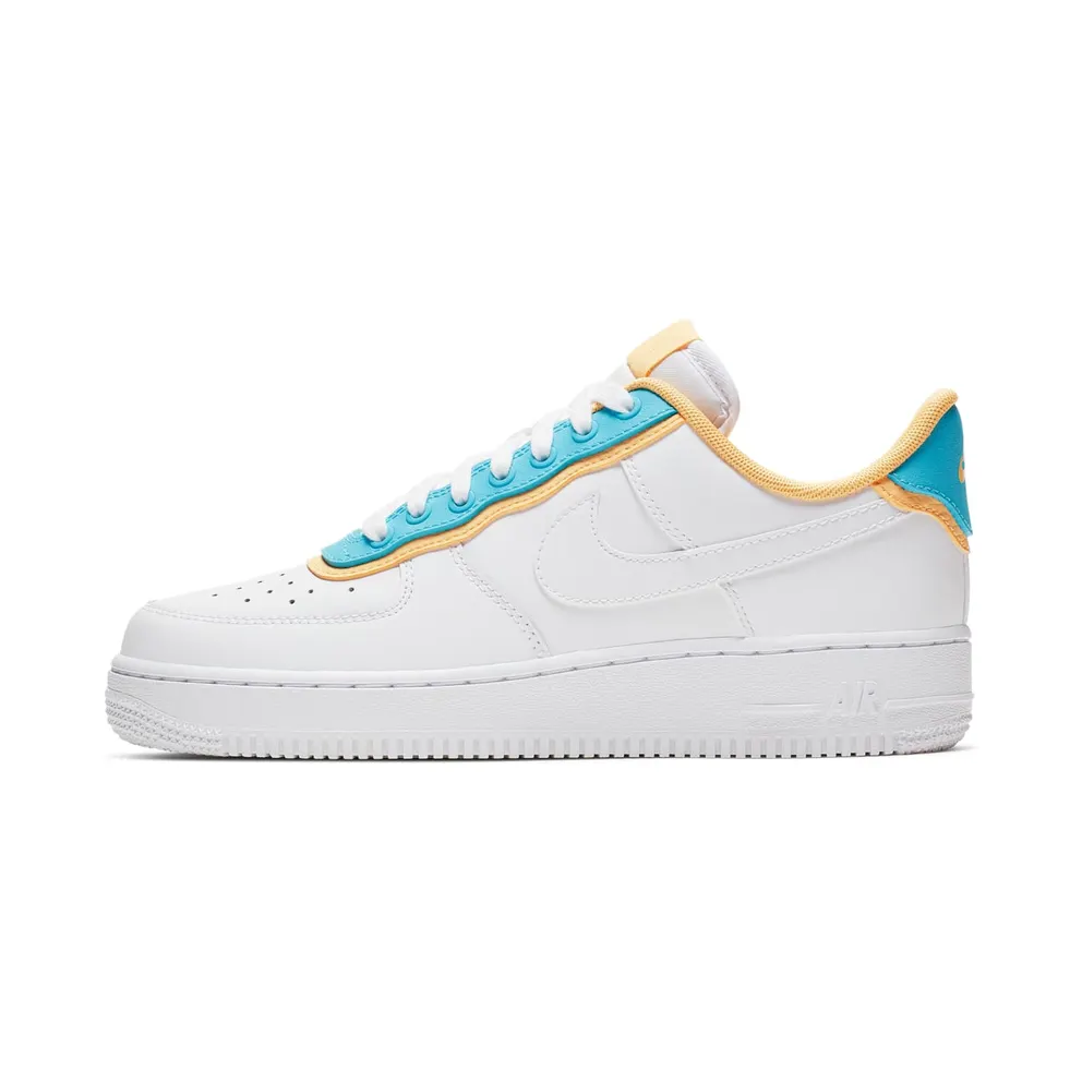 Nike Air Force 1 Low SE White Light Blue Fury Topaz Gold (W)