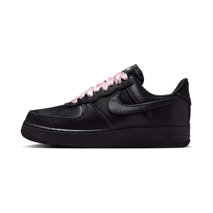 Nike Air Force 1 Low ’07 LV8 Black Satin “Black / Pink Ice” (IH2034-010)
