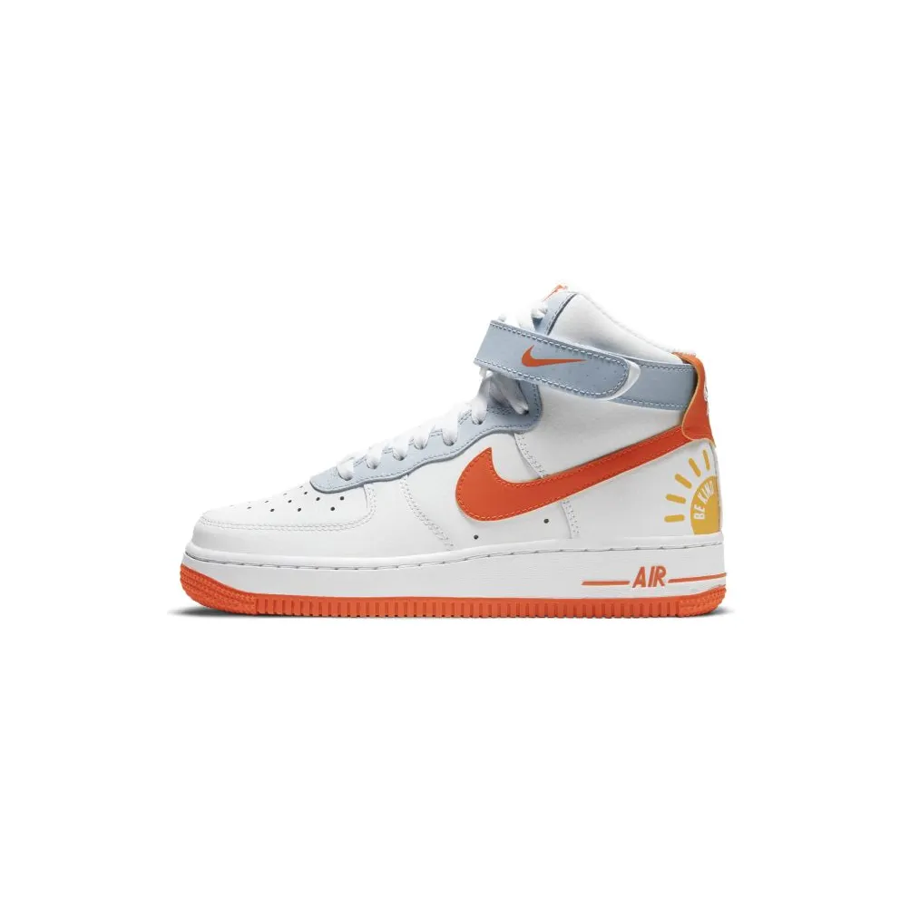 Nike Air Force 1 High Kindness Day 2020 (GS) White/Light Armory Blue Heather-Laser Orange-Electro Orange (DC2198-100)