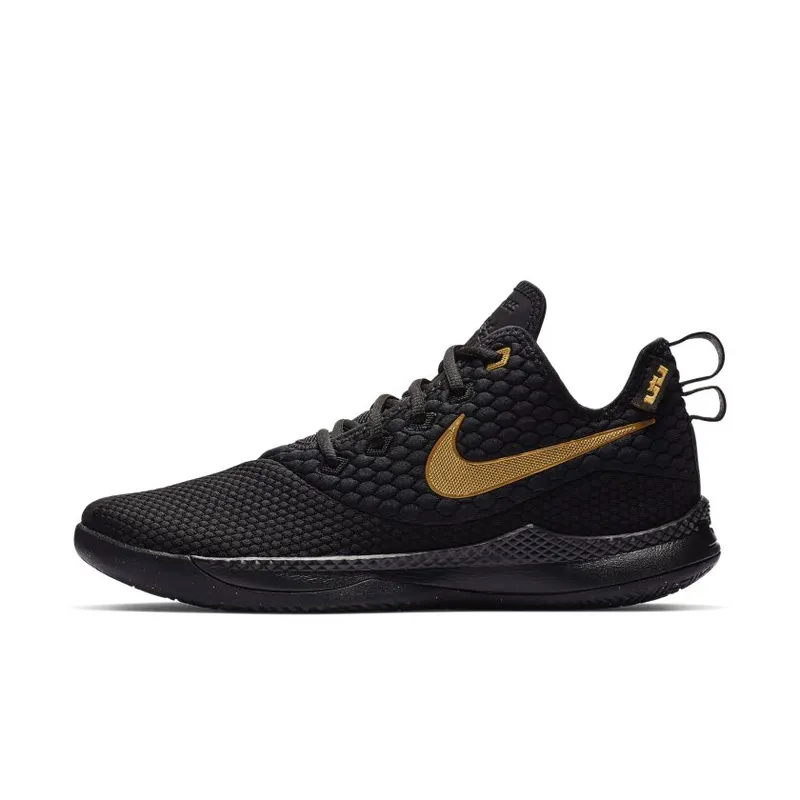 Nike LeBron Witness III Black Gold Black/Metallic Gold/Black (AO4433-003)