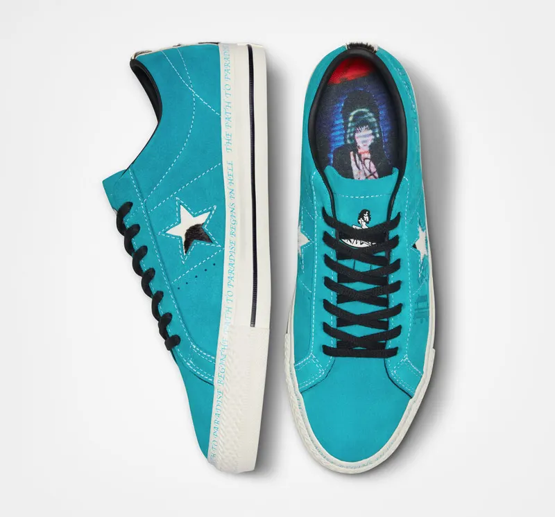 Converse x Sean Pablo One Star Pro OX *Rapid Teal* Rapid Teal / Black / Egret (173215C)