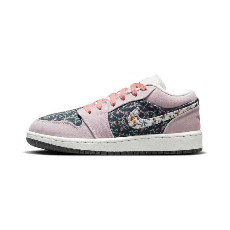 Jordan 1 Low SE Floral “Platinum Violet / Anthracite / Red Stardust / Sail” (FJ3445-001)