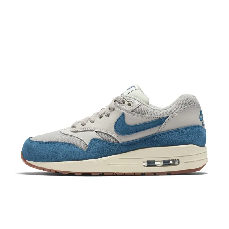 Nike Air Max 1 Essential Light Bone (W) Light Bone/Brigade Blue-Sail-Gum Medium Brown (599820-019)