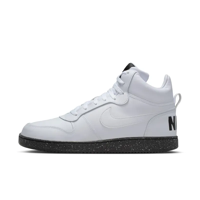 Nike Court Borough Mid White Black Speckled Sole (916759-100)