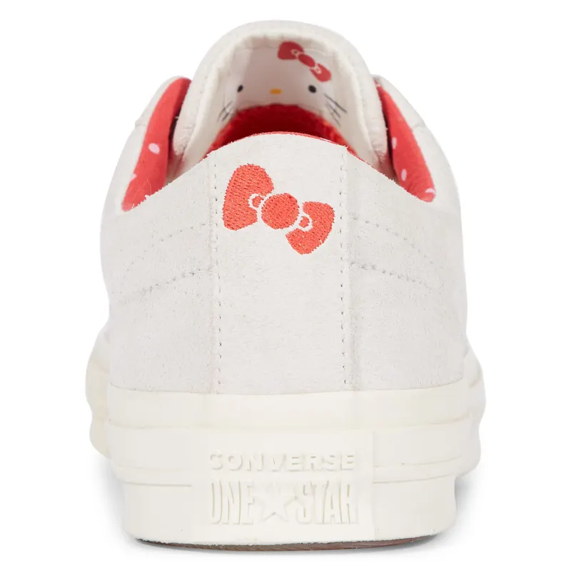 Converse One Star Ox Hello Kitty Grey Vaporus Grey/Egret-Fiery Red (162937C)