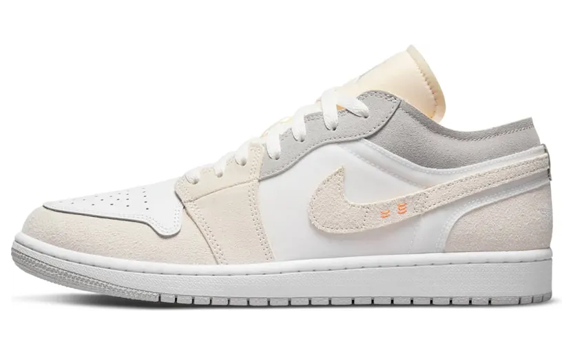 Air Jordan 1 Low SE Craft Inside Out – “White / Phantom Grey / Sail / Orange” (DN1635-100)
