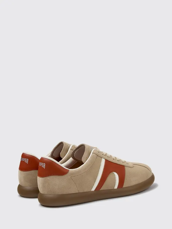Camper Pelotas Soller Bicolor Suede and Smooth Leather with Logo Beige (K100937-036PELOTASSOLLER0)