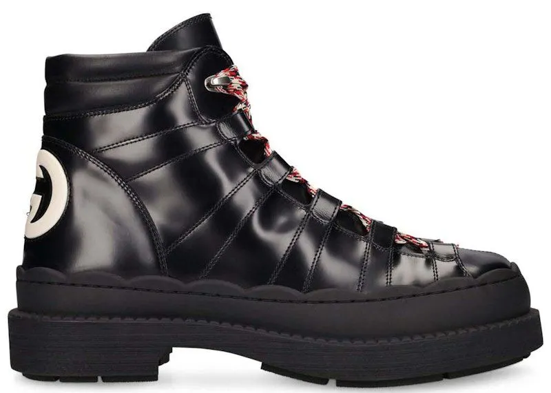 Gucci Ghibli Leather Trekking Boots Black (721122 AABBR 1294)